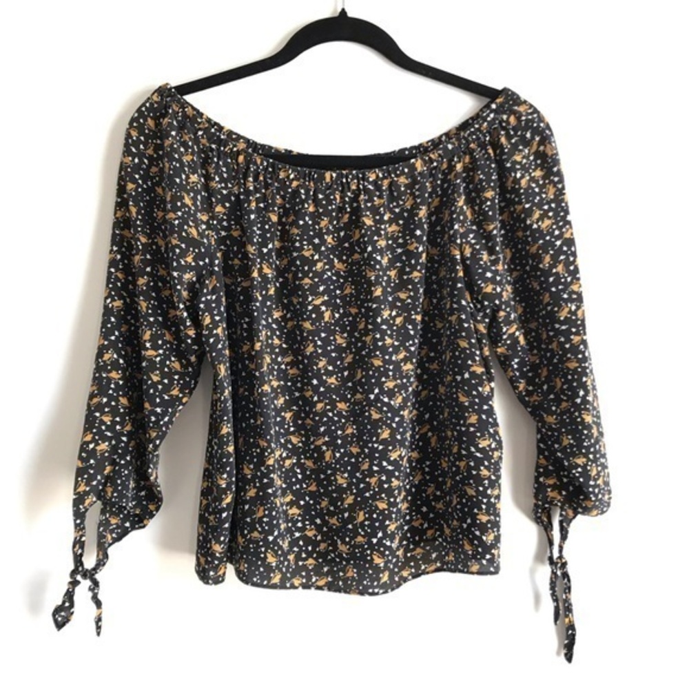Madewell Silk Off-the-Shoulder in Falling Leaves Size extra small